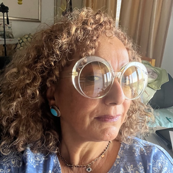 New Stylish Gold-Tinted Sunglasses Linda Farrow - Picture 5 of 8